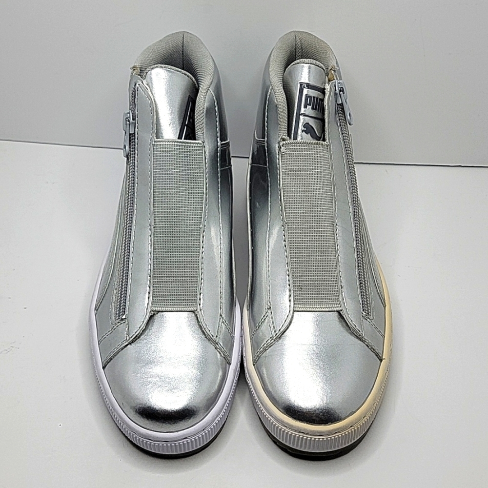 ⚡HP⚡PUMA | basket mid winter boots | silver | Wn's sz. 6 - Picture 2 of 8